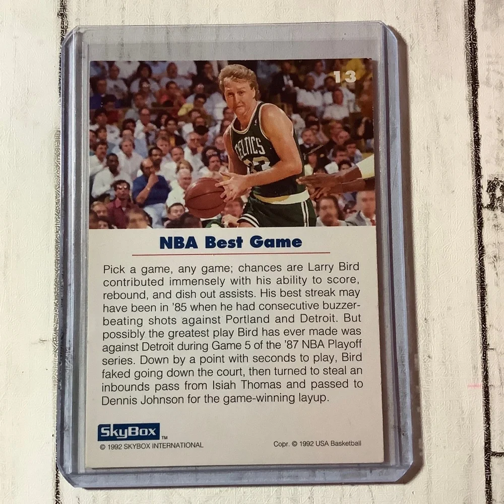 1992 SkyBox USA #13 Larry Bird USA